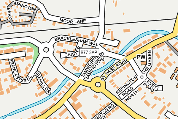 B77 3AP map - OS OpenMap – Local (Ordnance Survey)