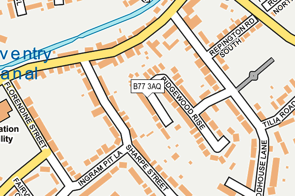 B77 3AQ map - OS OpenMap – Local (Ordnance Survey)