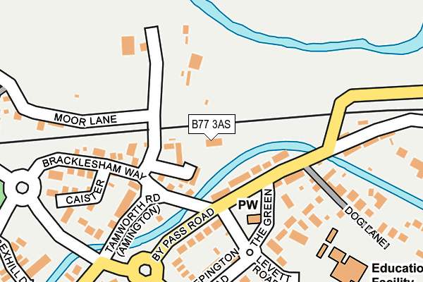 B77 3AS map - OS OpenMap – Local (Ordnance Survey)