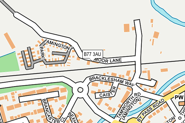 B77 3AU map - OS OpenMap – Local (Ordnance Survey)