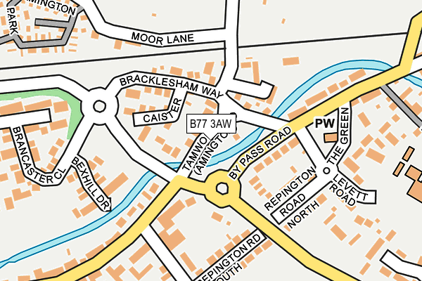 B77 3AW map - OS OpenMap – Local (Ordnance Survey)
