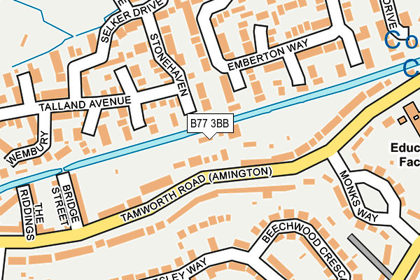 B77 3BB map - OS OpenMap – Local (Ordnance Survey)