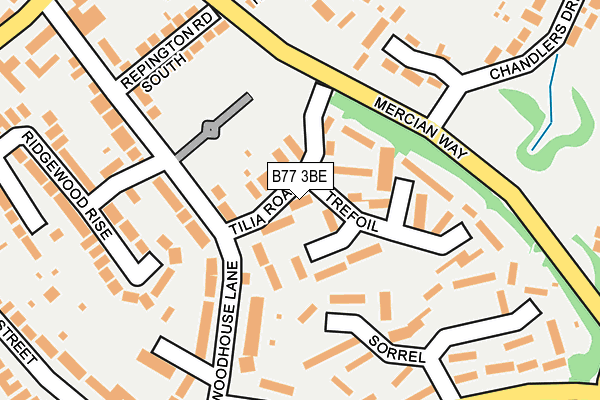 B77 3BE map - OS OpenMap – Local (Ordnance Survey)