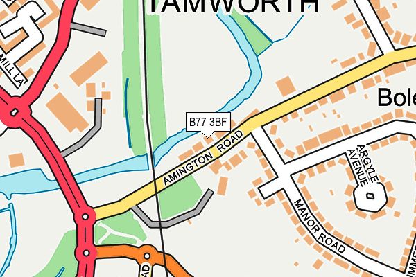 B77 3BF map - OS OpenMap – Local (Ordnance Survey)