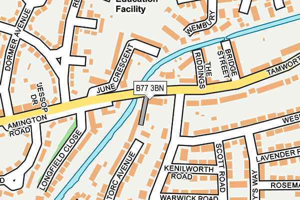 B77 3BN map - OS OpenMap – Local (Ordnance Survey)