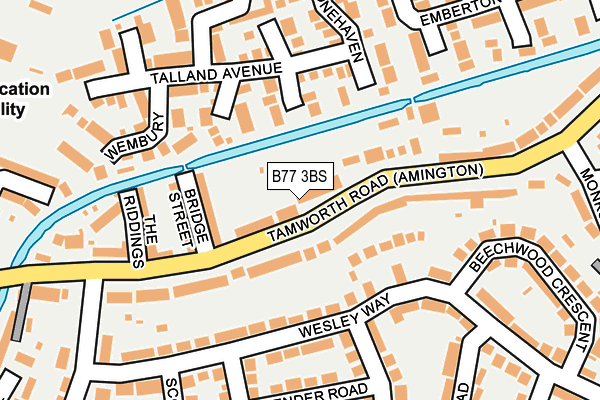 B77 3BS map - OS OpenMap – Local (Ordnance Survey)