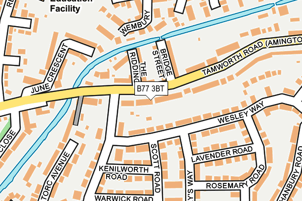 B77 3BT map - OS OpenMap – Local (Ordnance Survey)