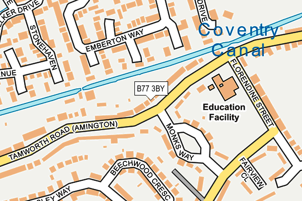 B77 3BY map - OS OpenMap – Local (Ordnance Survey)