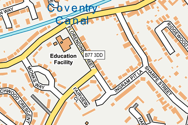 B77 3DD map - OS OpenMap – Local (Ordnance Survey)