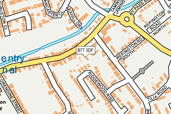 B77 3DF map - OS OpenMap – Local (Ordnance Survey)