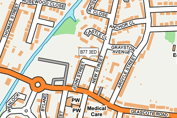 B77 3ED map - OS OpenMap – Local (Ordnance Survey)