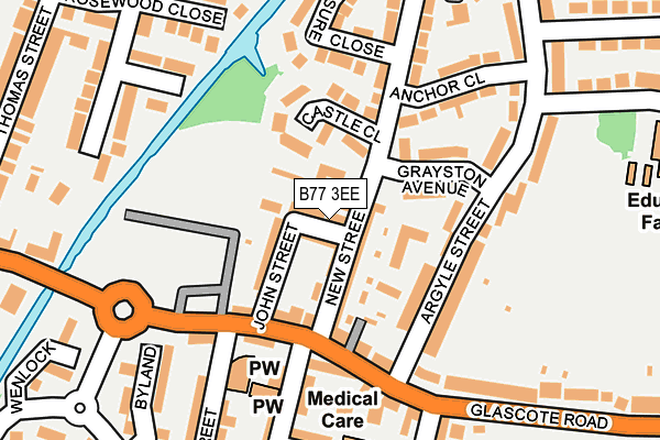 B77 3EE map - OS OpenMap – Local (Ordnance Survey)