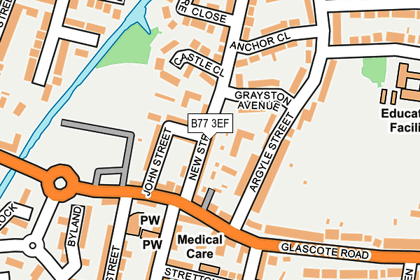 B77 3EF map - OS OpenMap – Local (Ordnance Survey)