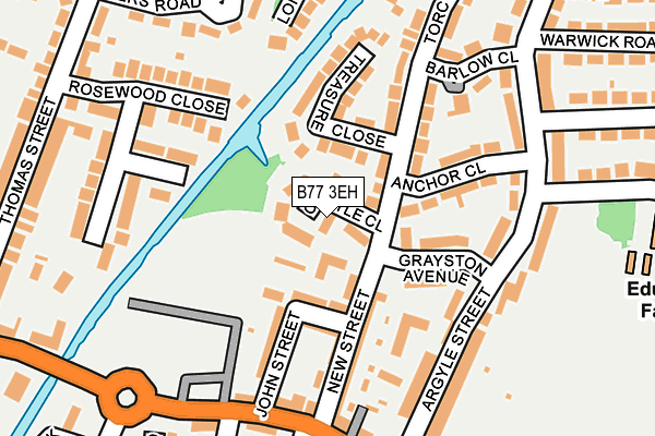 B77 3EH map - OS OpenMap – Local (Ordnance Survey)