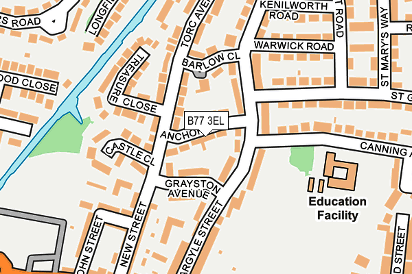 B77 3EL map - OS OpenMap – Local (Ordnance Survey)