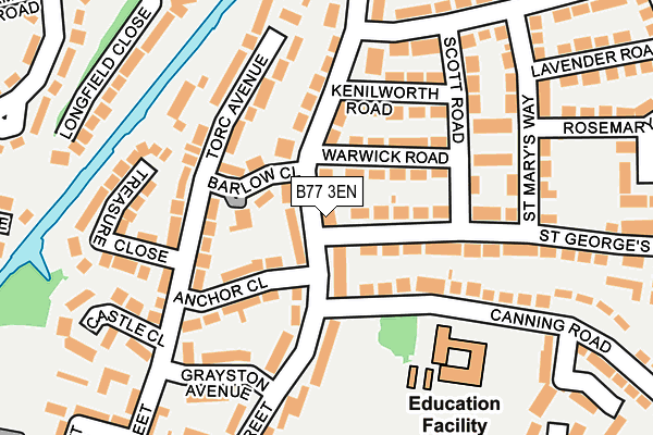 B77 3EN map - OS OpenMap – Local (Ordnance Survey)