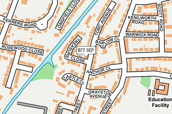 B77 3EP map - OS OpenMap – Local (Ordnance Survey)