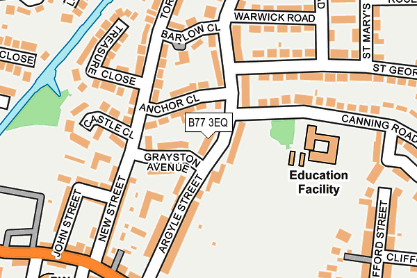 B77 3EQ map - OS OpenMap – Local (Ordnance Survey)