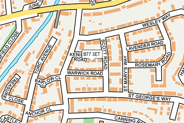 B77 3ET map - OS OpenMap – Local (Ordnance Survey)