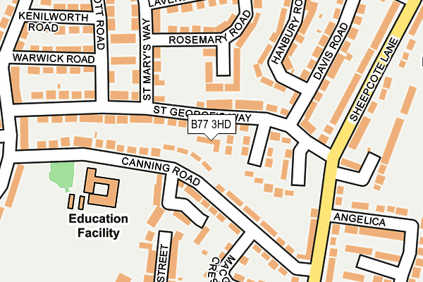 B77 3HD map - OS OpenMap – Local (Ordnance Survey)