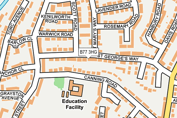 B77 3HG map - OS OpenMap – Local (Ordnance Survey)