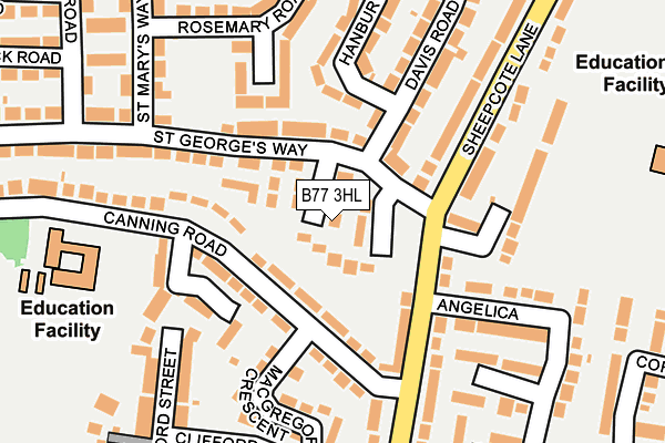 B77 3HL map - OS OpenMap – Local (Ordnance Survey)