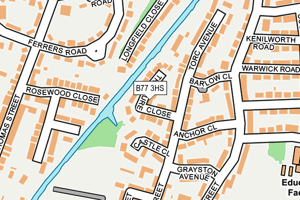 B77 3HS map - OS OpenMap – Local (Ordnance Survey)