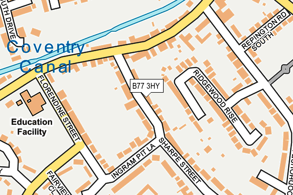 B77 3HY map - OS OpenMap – Local (Ordnance Survey)