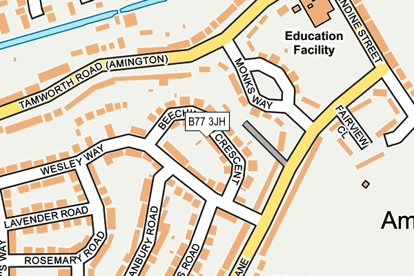 B77 3JH map - OS OpenMap – Local (Ordnance Survey)