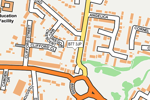 B77 3JP map - OS OpenMap – Local (Ordnance Survey)