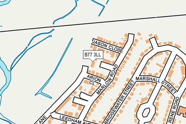 B77 3LL map - OS OpenMap – Local (Ordnance Survey)