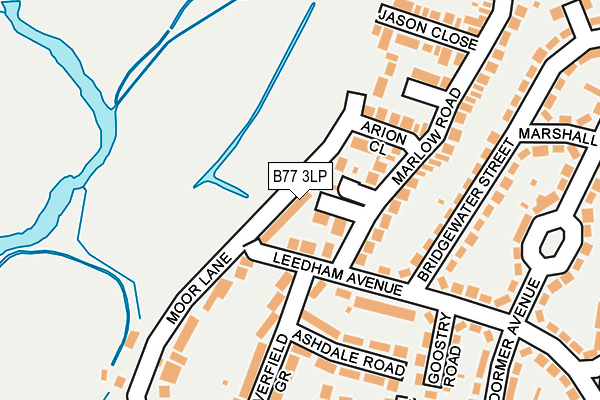 B77 3LP map - OS OpenMap – Local (Ordnance Survey)