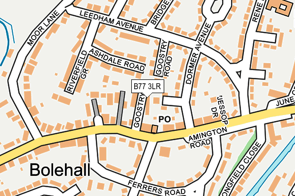 B77 3LR map - OS OpenMap – Local (Ordnance Survey)
