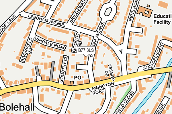 B77 3LS map - OS OpenMap – Local (Ordnance Survey)