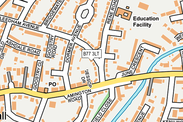 B77 3LT map - OS OpenMap – Local (Ordnance Survey)