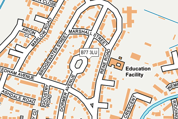 B77 3LU map - OS OpenMap – Local (Ordnance Survey)