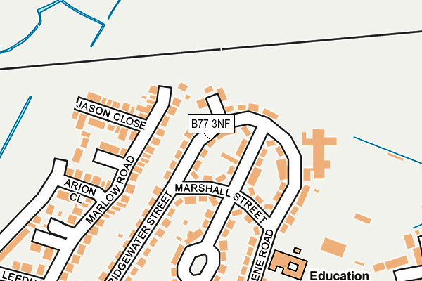 B77 3NF map - OS OpenMap – Local (Ordnance Survey)
