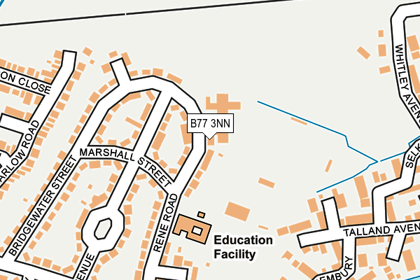 B77 3NN map - OS OpenMap – Local (Ordnance Survey)