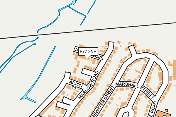 B77 3NP map - OS OpenMap – Local (Ordnance Survey)
