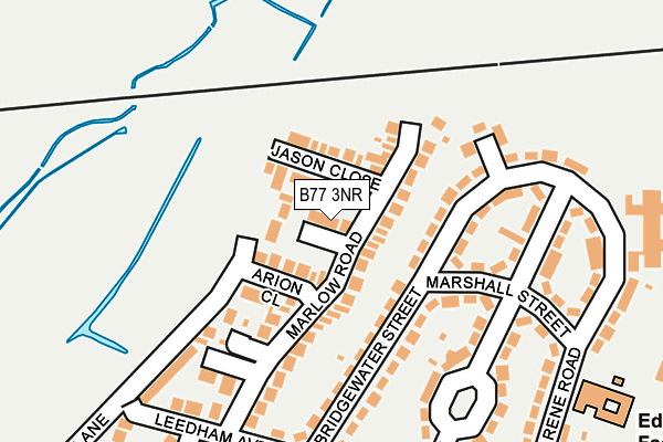 B77 3NR map - OS OpenMap – Local (Ordnance Survey)