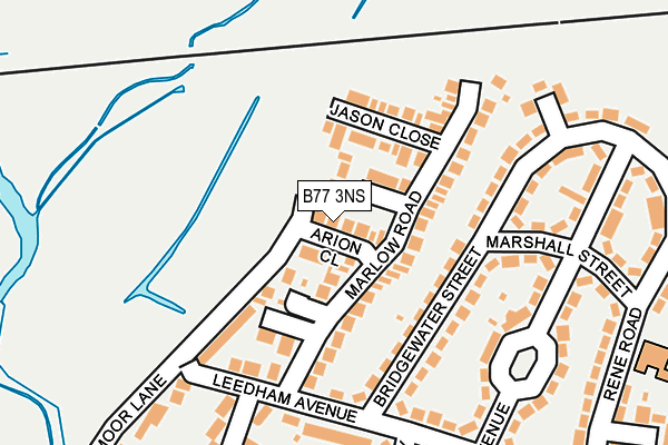 B77 3NS map - OS OpenMap – Local (Ordnance Survey)