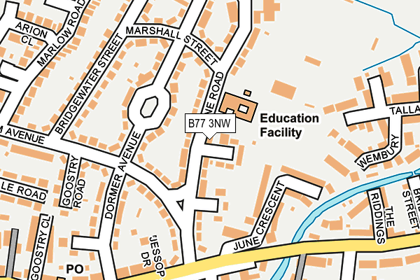 B77 3NW map - OS OpenMap – Local (Ordnance Survey)