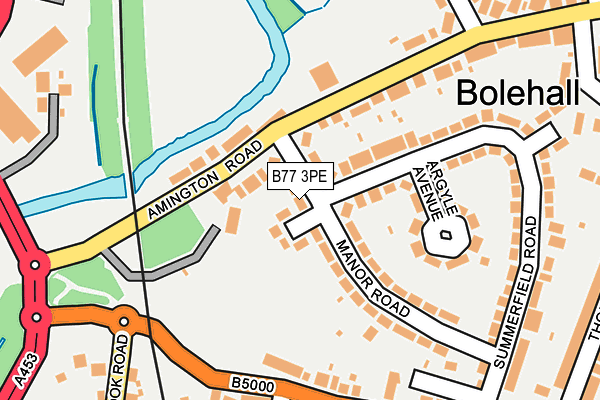 B77 3PE map - OS OpenMap – Local (Ordnance Survey)