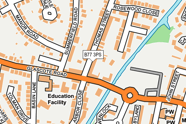 B77 3PS map - OS OpenMap – Local (Ordnance Survey)