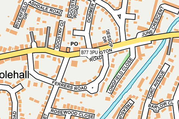 B77 3PU map - OS OpenMap – Local (Ordnance Survey)