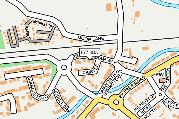 B77 3QA map - OS OpenMap – Local (Ordnance Survey)