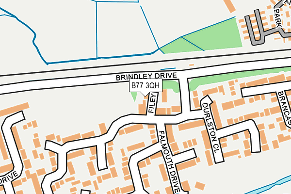 B77 3QH map - OS OpenMap – Local (Ordnance Survey)