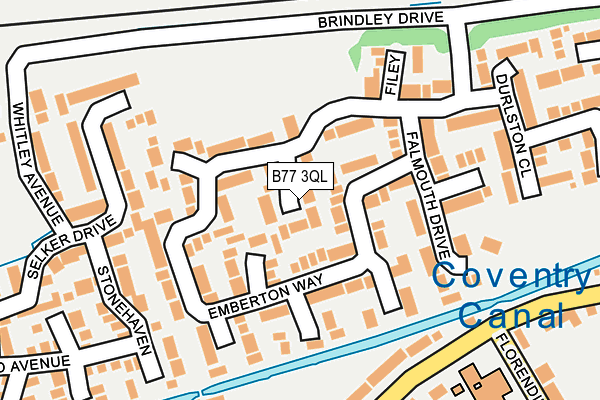 B77 3QL map - OS OpenMap – Local (Ordnance Survey)