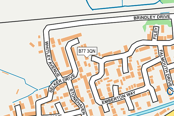 B77 3QN map - OS OpenMap – Local (Ordnance Survey)