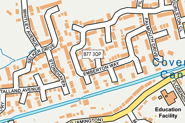 B77 3QP map - OS OpenMap – Local (Ordnance Survey)